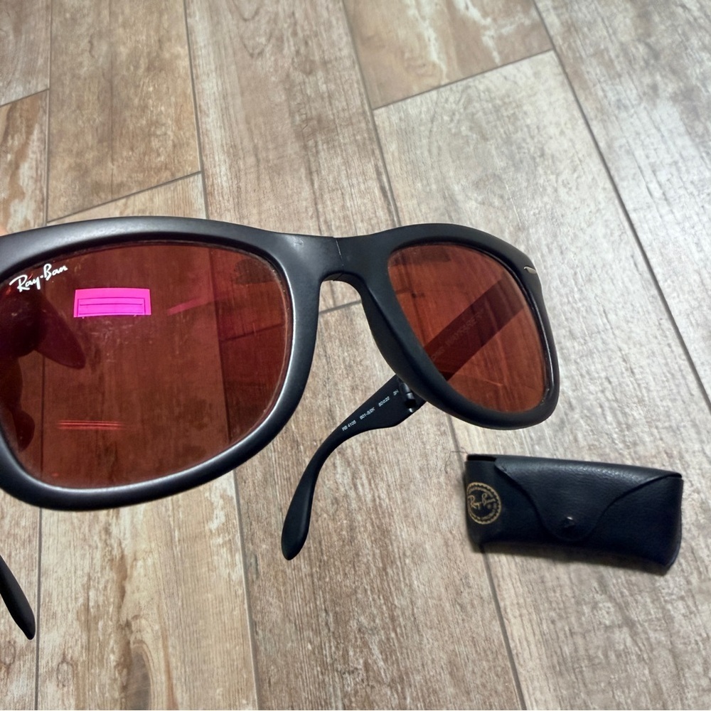 Ray-Ban | Wayfarer Two Tone Red Frame Sunglasses - Picture 5 of 11